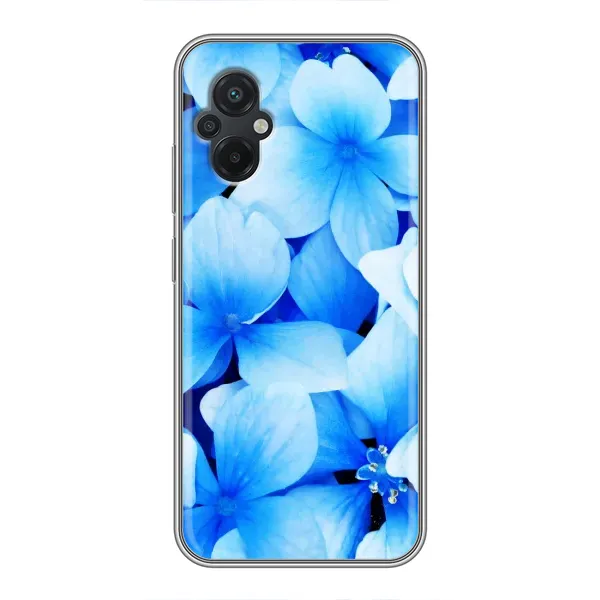 Чохол з малюнком «Сині квіти» для Xiaomi POCO M5 Чохол з малюнком «Сині квіти» для Xiaomi POCO M5