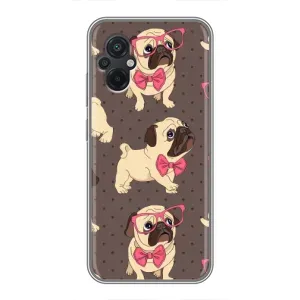 Чехол (ТПУ) Милые собачки для Xiaomi POCO M5 (Собачки Мопсики)
