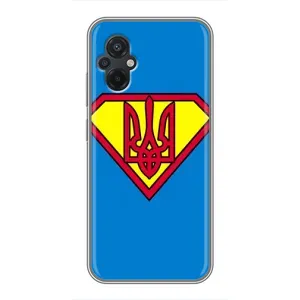 Чохол з картинкою (Патріотичний ГЕРБ) на Xiaomi POCO M5 (Герб - супер герой)