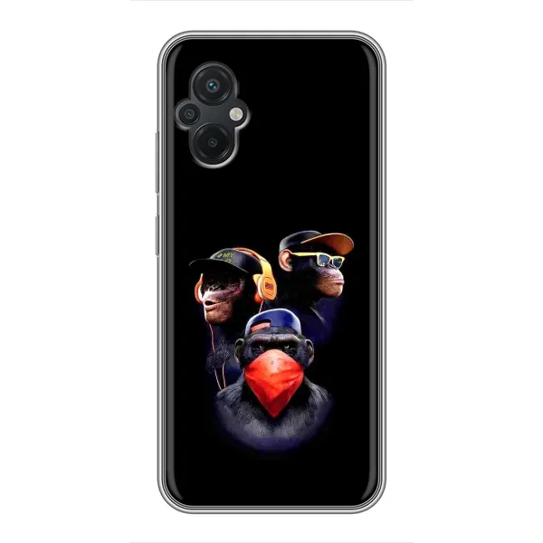 Чехол с рисунком «Три обезьяны» для Xiaomi POCO M5 Чехол с рисунком «Три обезьяны» для Xiaomi POCO M5