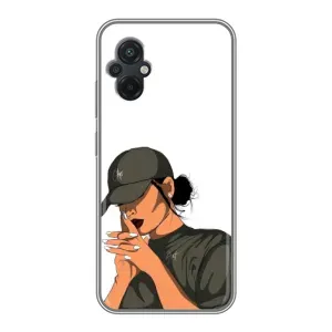 Силіконовый Чохол на Xiaomi POCO M5 з картинкой Модных девушек (У зеленому)