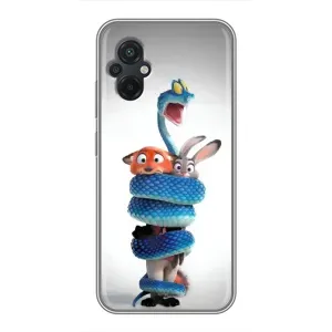 Силіконовий чохол з принтом Зоотрополіс для Xiaomi POCO M5 (Змія Зоо)