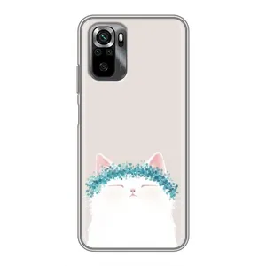 Чехол на тематику: Коты для Xiaomi POCO M5s (Белый котик)