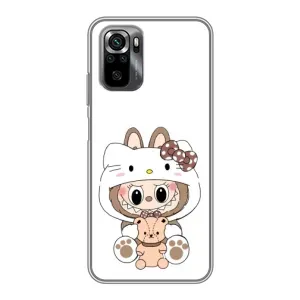 Чохол з принтом Лабубу для Xiaomi POCO M5s (Білий Лабубу)