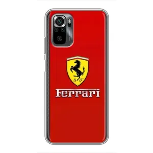 Силиконовый бампер с картинкой машины на Xiaomi POCO M5s (Ferrari Logo)
