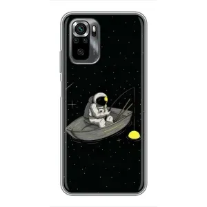 Силіконовый Чохол з принтом "Космонавти" на Xiaomi POCO M5s (Космонавт на рибалці)