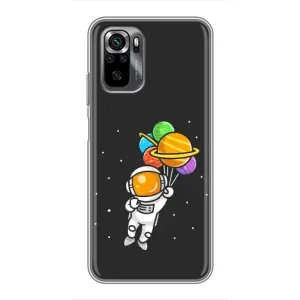 Силіконовый Чохол з принтом "Космонавти" на Xiaomi POCO M5s (Космонавт з кульками)