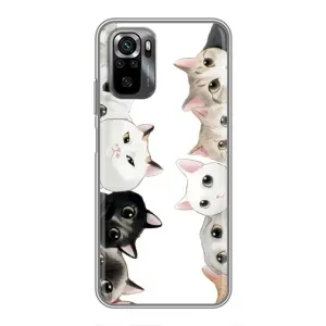 Силиконовый чехол с котиком для Xiaomi POCO M5s (Коты)