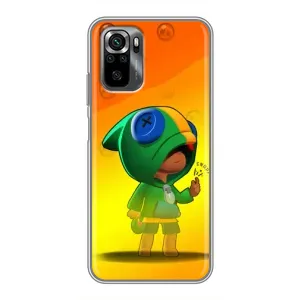 Чехол Бравл Старс для Xiaomi POCO M5s (LEON в кофте)