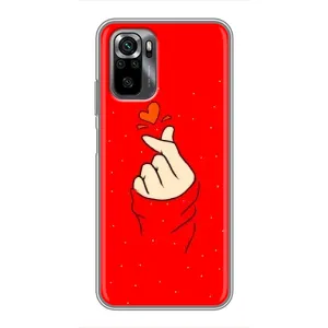 Чохол (Знак сердечка) для Xiaomi POCO M5s (Сердечко на червоному)