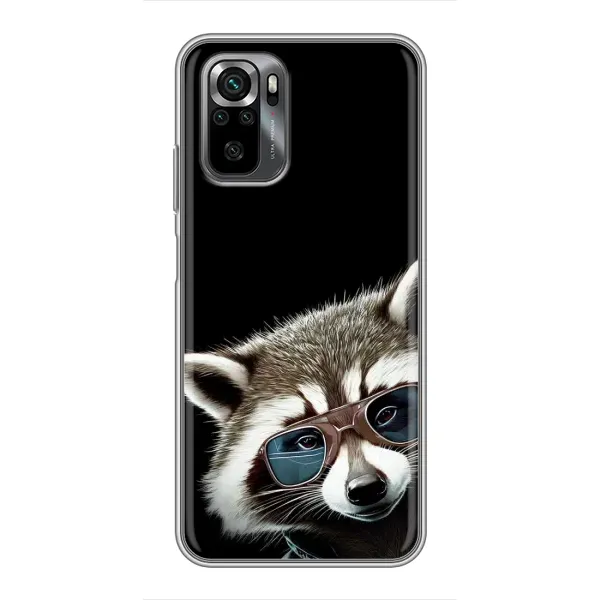 Чехол с рисунком «Стильный Енот» для Xiaomi POCO M5s Чехол с рисунком «Стильный Енот» для Xiaomi POCO M5s