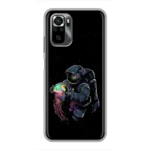 Силіконовый Чохол з принтом "Космонавти" на Xiaomi POCO M5s (В руках земля)