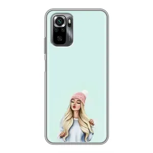 Силіконовый Чохол на Xiaomi POCO M5s з картинкой Модных девушек (В шапці)