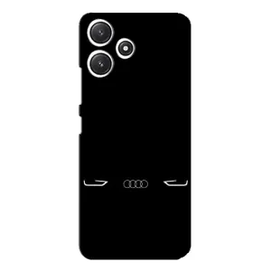 Силиконовый бампер с картинкой машины на Xiaomi POCO M6 Pro (5G) (Силует Audi)