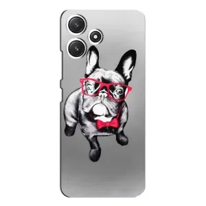 Чехол (ТПУ) Милые собачки для Xiaomi POCO M6 Pro (5G) (Бульдог в очках)