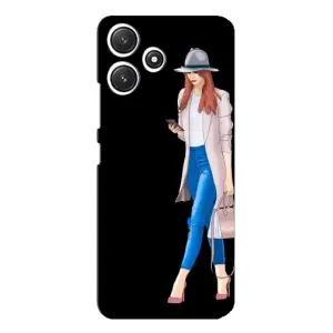 Чохол з картинкою Модні Дівчата Xiaomi POCO M6 Pro (5G) (Дівчина з телефоном)