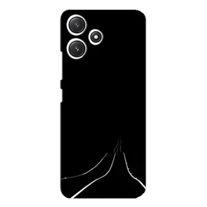 Чехол с картинками на черном фоне для Xiaomi POCO M6 Pro (5G) (Дорога)