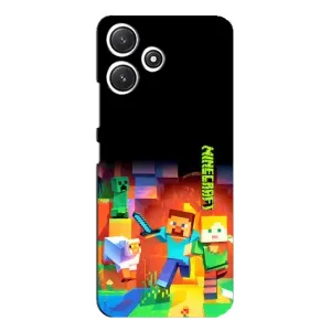 Чохли для Xiaomi POCO M6 Pro (5G) (Персонажі МайнКрафт) (Герой Майнкрафт)