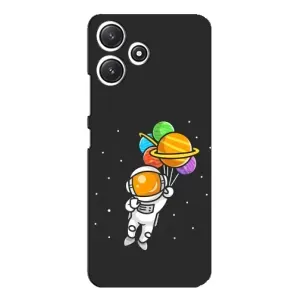 Силіконовый Чохол з принтом "Космонавти" на Xiaomi POCO M6 Pro (5G) (Космонавт з кульками)