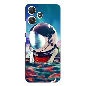 Силіконовый Чохол з принтом "Космонавти" на Xiaomi POCO M6 Pro (5G) (Космонавт у воді)