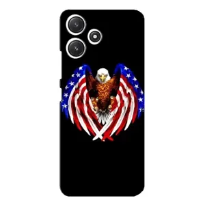 Чохол Прапор USA для Xiaomi POCO M6 Pro (5G) (Крила США)
