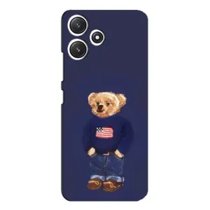 Чехлы Мишка Тедди для Поко М6 Про (5G) (Мишка USA)