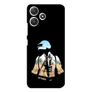 Силиконовый чехол с картинкой "Герой Pubg" на Xiaomi POCO M6 Pro (5G) (Пубг мен)