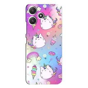Чехол Unicorn на Xiaomi POCO M6 Pro (5G) (Радуга и Единорог)