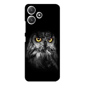 Чехлы с принтом СОВЫ для Xiaomi POCO M6 Pro (5G) (Сова на чёрном)