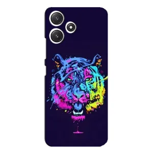 Силиконовый бампер с картинкой животных для Xiaomi POCO M6 Pro (5G) (Тигр-Арт)