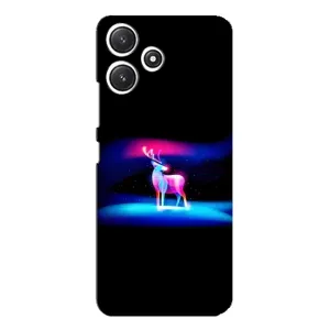 Силиконовый бампер с картинкой животных для Xiaomi POCO M6 Pro (5G) (Яркий олень)