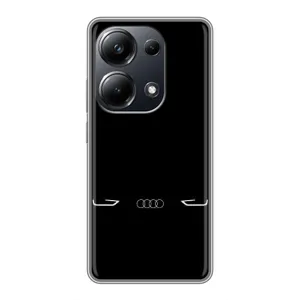 Силиконовый бампер с картинкой машины на Xiaomi POCO M6 Pro (Силует Audi)