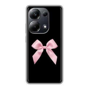 Чехол банты для Xiaomi POCO M6 Pro (Бант на черном)