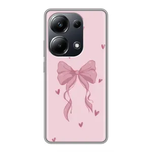 Чохол банти для Xiaomi POCO M6 Pro (Бант на рожевому)
