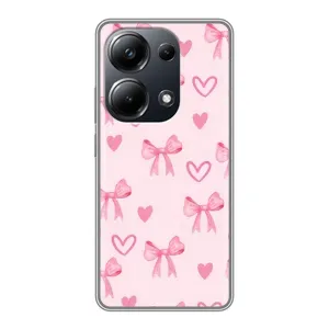 Чохол банти для Xiaomi POCO M6 Pro (Бантики і сердечки)