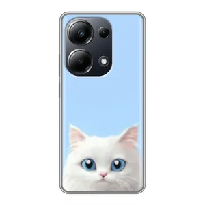 Чехол на тематику: Коты для Xiaomi POCO M6 Pro (Белый кот)