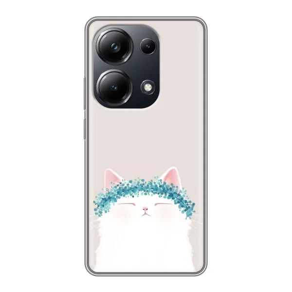 Чохол з малюнком «Білий котик» для Xiaomi POCO M6 Pro Чохол з малюнком «Білий котик» для Xiaomi POCO M6 Pro