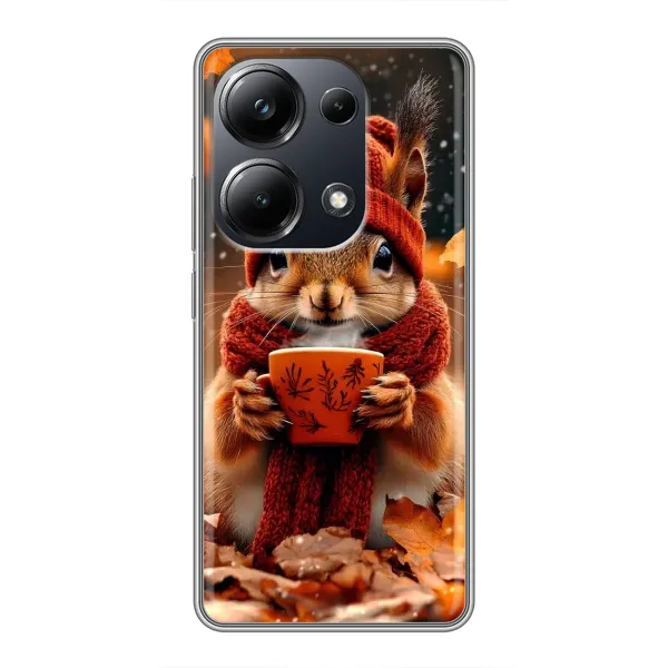 Чехол с рисунком «Белка с кофе» для Xiaomi POCO M6 Pro Чехол с рисунком «Белка с кофе» для Xiaomi POCO M6 Pro