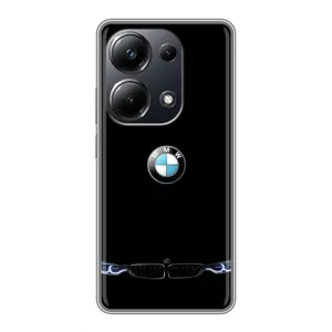 Силиконовый бампер с картинкой машины на Xiaomi POCO M6 Pro (Черный BMW)