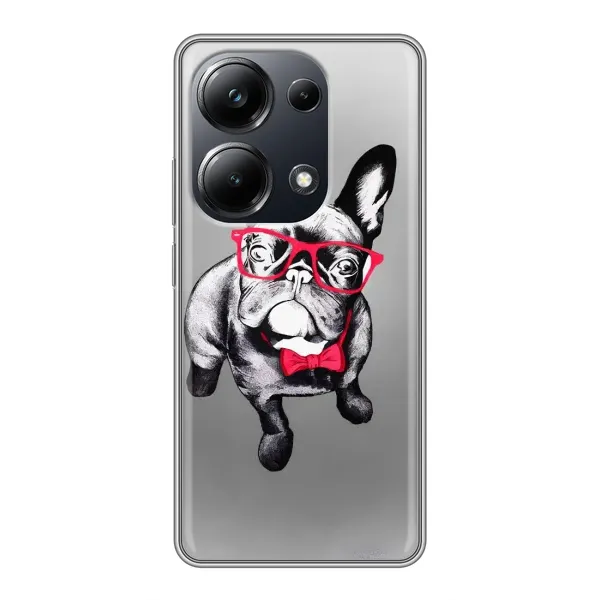 Чехол с рисунком «Бульдог в очках» для Xiaomi POCO M6 Pro Чехол с рисунком «Бульдог в очках» для Xiaomi POCO M6 Pro