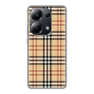 Чехол с Брендами одежды на Поко М6 Про (Burberry стиль)