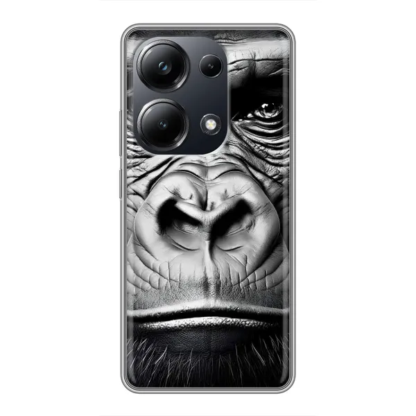 Чехол с рисунком «Черная обезьяна» для Xiaomi POCO M6 Pro