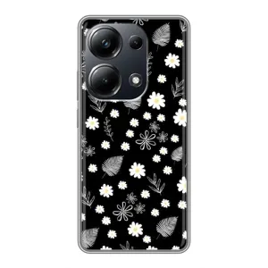 Чехлы с тематикой "ЦВЕТЫ" на Xiaomi POCO M6 Pro (цветение на чорном)
