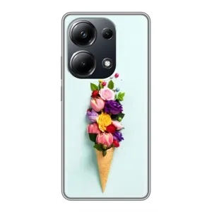 Чехлы с тематикой "ЦВЕТЫ" на Xiaomi POCO M6 Pro (Цветок-мороженное)