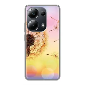 Силиконовый Чехол с одуванчиками на Xiaomi POCO M6 Pro (Цветок-одуванчик)