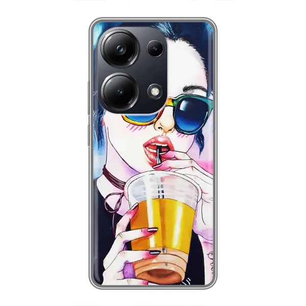 Чехол с рисунком «Девушка с коктейлем» для Xiaomi POCO M6 Pro Чехол с рисунком «Девушка с коктейлем» для Xiaomi POCO M6 Pro