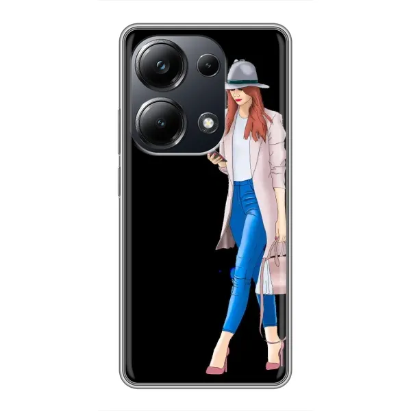 Чехол с рисунком «Девушка со смартфоном» для Xiaomi POCO M6 Pro Чехол с рисунком «Девушка со смартфоном» для Xiaomi POCO M6 Pro