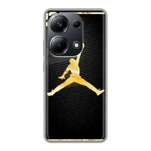 Силиконовый Чехол Nike Air Jordan на Поко М6 Про (Джордан 23)