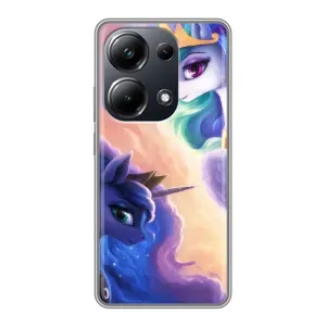 Чехол Unicorn на Xiaomi POCO M6 Pro (Единорожки на тучках)