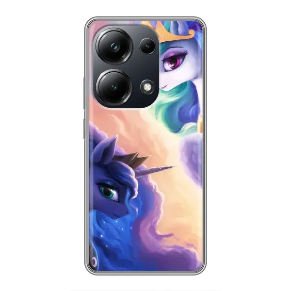 Чехол с рисунком «Единорожки на тучках» для Xiaomi POCO M6 Pro Чехол с рисунком «Единорожки на тучках» для Xiaomi POCO M6 Pro